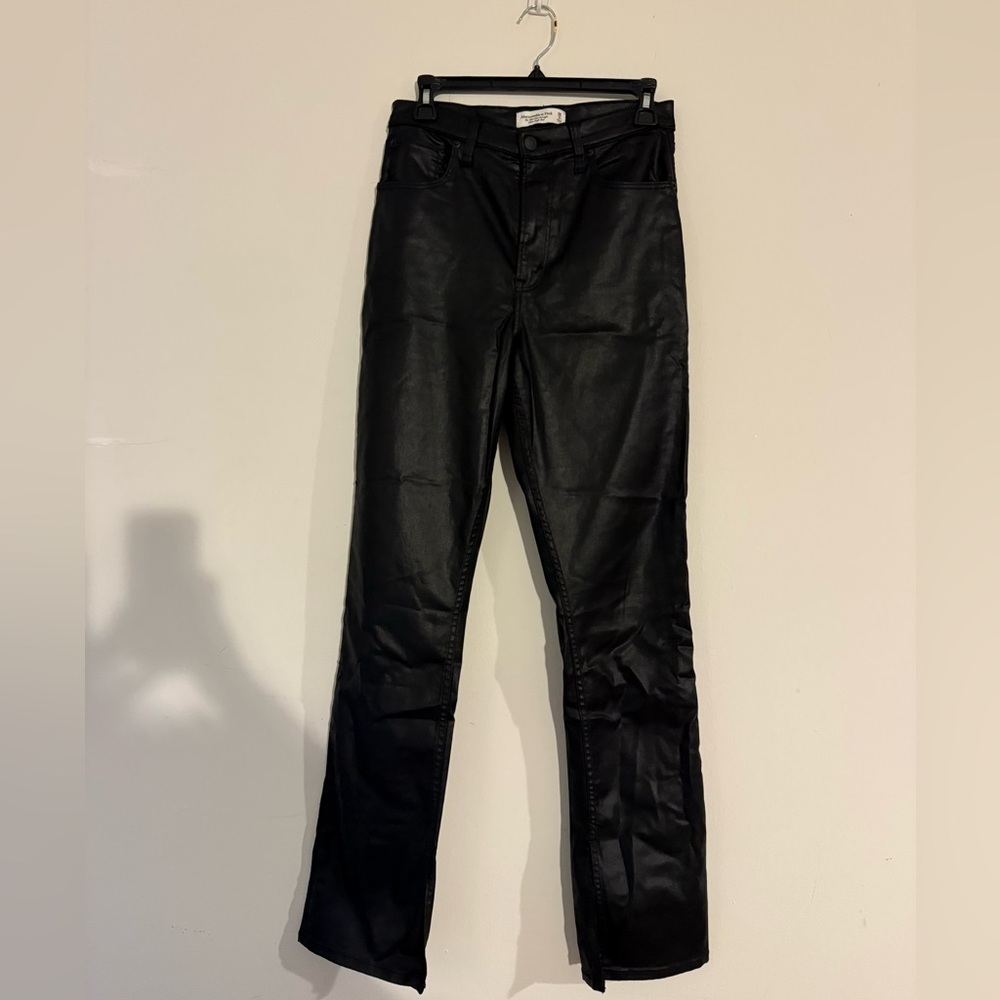 Abercrombie and Fitch faux leather Black Women's Jeans